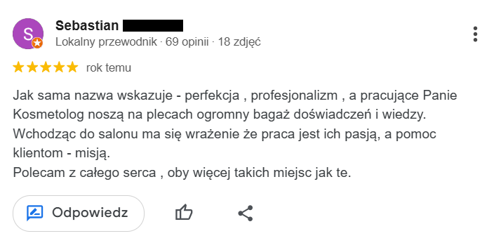 Opinie klientów Salonu Misja Perfekcja