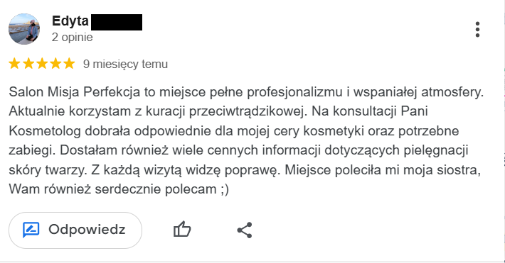 Opinie klientów Salonu Misja Perfekcja